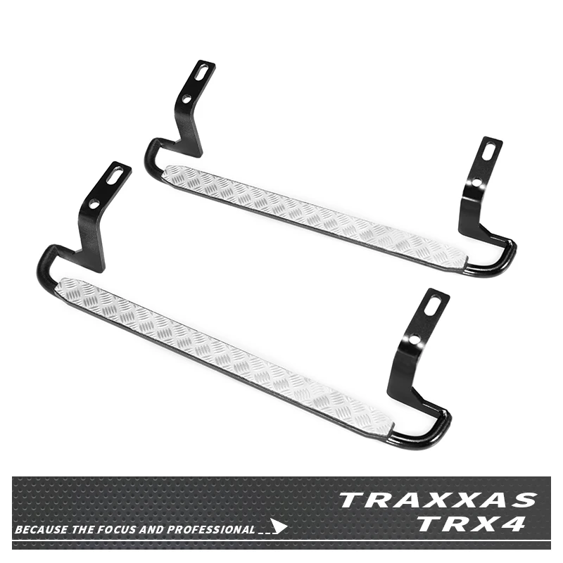 

1Pair TRAXXAS TRX4 All Metal Pedal Stainless Steel Anti-Skid Plate/Outer Side Step Sliders for Rock Crawler RC Cars Modification
