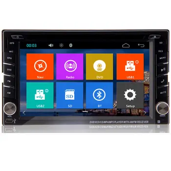 

Capacitive Screen 2 Din Universal Car multimedia Stereo Head Unit With DVD Player GPS Navigation System