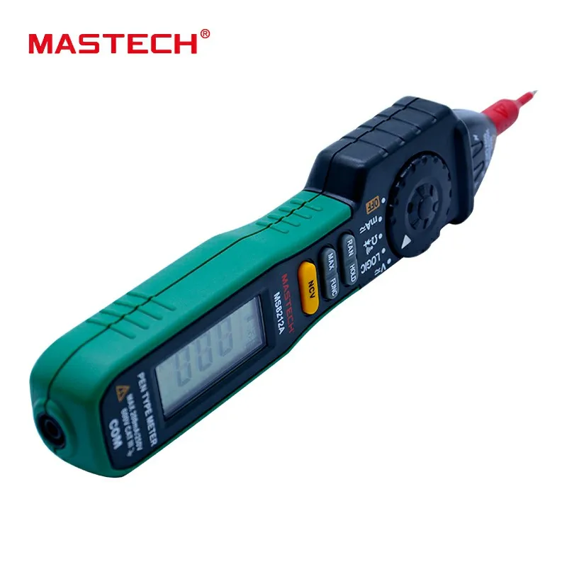 MASTECH MS8212A цифровой Ручка Тип мультиметр Бесконтактный напряжение AC DC Напряжение Ток Тестер Multimetro тестер диодный детектор