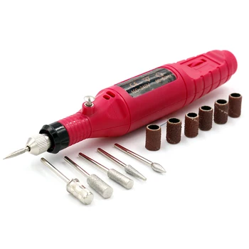 

1 Set Professional Electric Nail Kit Nail Tips Manicure Machine Electric Nail Art Pen Pedicure 6 Bits Nails Tools Mill Kit New