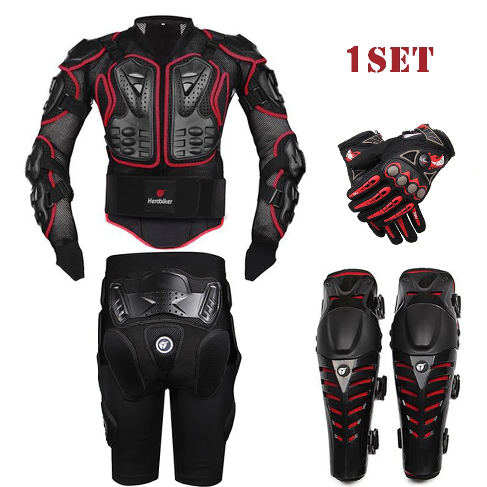 Prix pour HEROBIKER Noir Moto Racing Body Armor Veste + Engrenages De Protection Pantalon Court + Moto Genou Protecteur + Moto gants Prix pour HEROBIKER Noir Moto Racing Body Armor Veste + Engrenages De Protection Pantalon Court + Moto Genou Protecteur + Moto gants