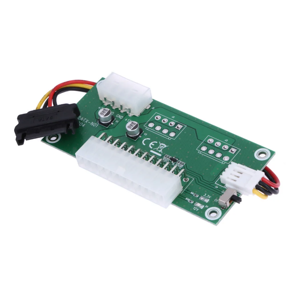 PC سطح المكتب ATX 24Pin المزدوج PSU امدادات الطاقة مزامنة كاتب موسع كابل ل BTC مينر BTC التعدين توسيع ديد مع دليل التبديل