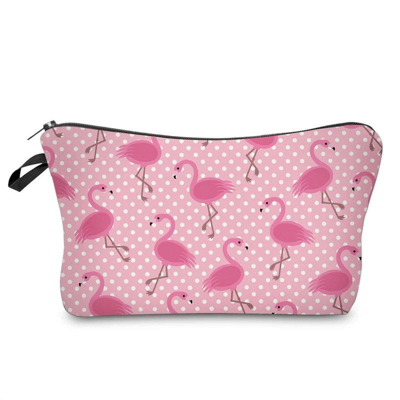 

Flamingo Series 3D Printing Women Fashion Cosmetics Bags Trousse De Toilette Organizer Pouch Vanity Travel Makeup Bag BB148