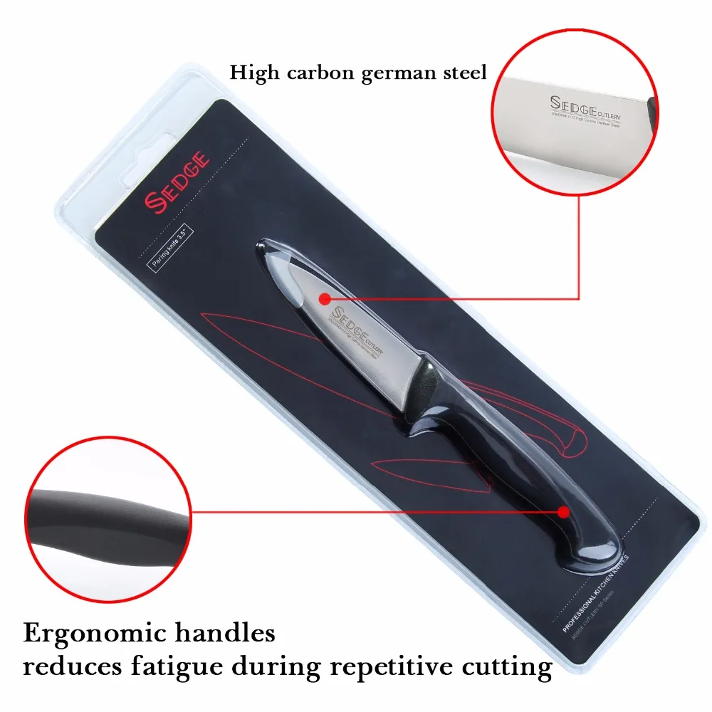 Нож для паринга Sedge-Серия SP-немецкий кухонный нож из высокоуглеродистой нержавеющей стали 1,4116-эргономичная ручка ABS-3,5''