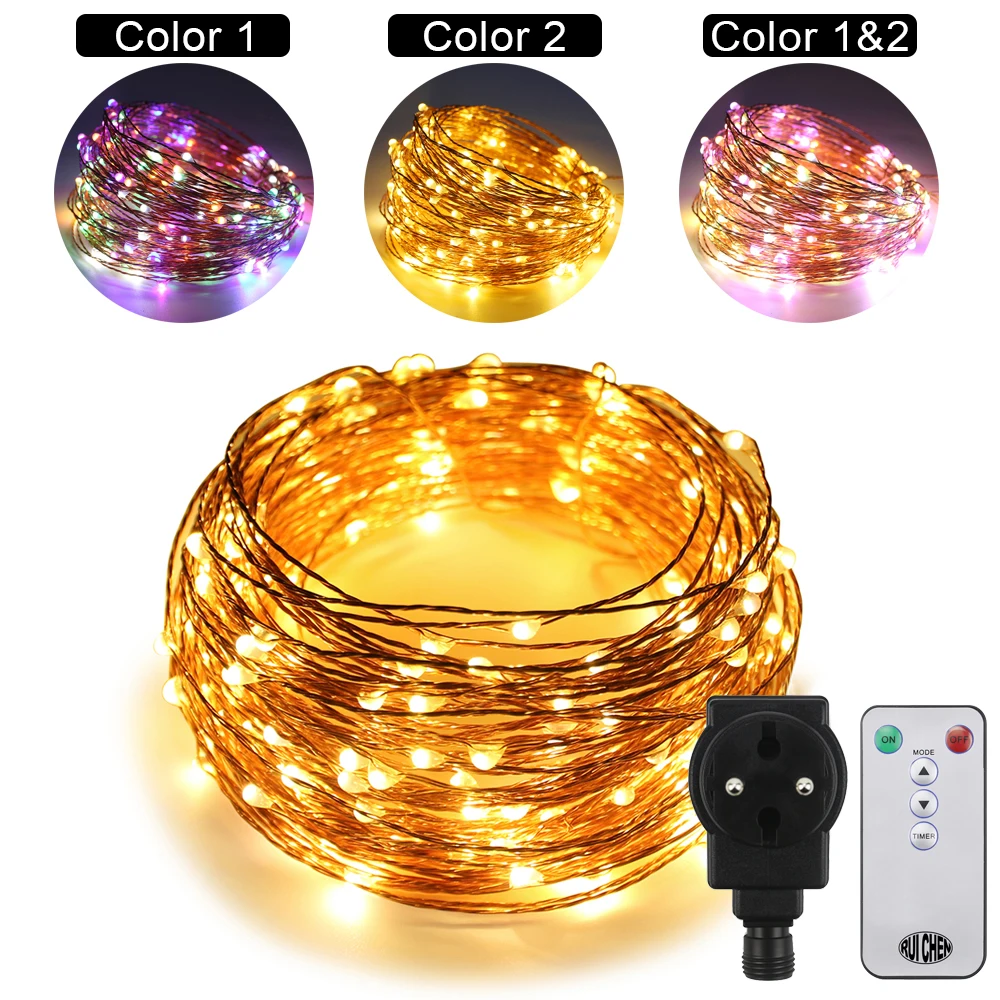 20M 200LEDs Dual-Color Copper Wire LED String Lights Starry Lights For wedding New Year Fairy Lights+UL CE Certified (US/EU/UK) 20M 200LEDs Dual-Color Copper Wire LED String Lights Starry Lights For wedding New Year Fairy Lights+UL CE Certified (US/EU/UK)