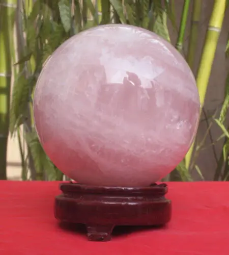 

WW 04342 NATURAL ROSE QUARTZ CRYSTAL SPHERE BALL Healing