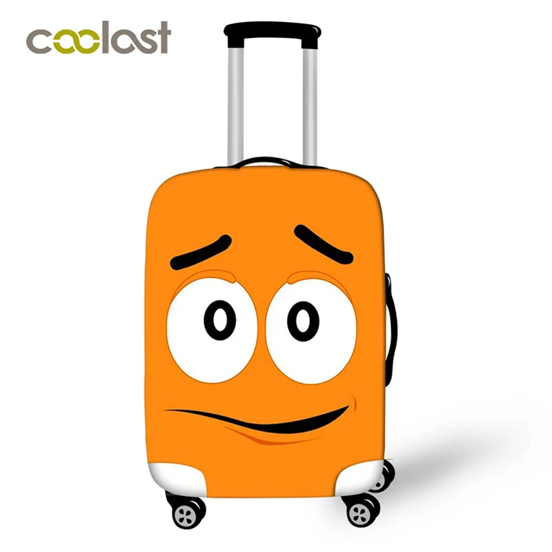 Funny Smile Face Luggage Protective Covers Travel Accessories Women Men