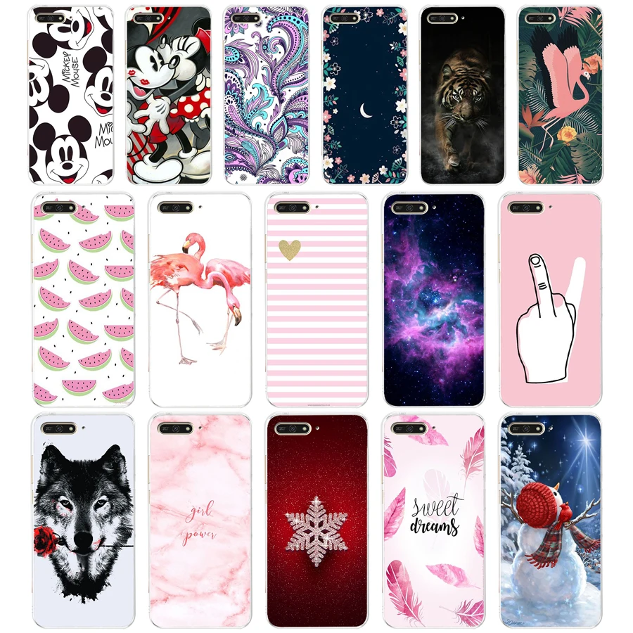 

D For Huawei Honor 7A 5.7"inch AUM-L29 Case Soft Silicon TPU Phone Back cover 360 Protective Case For Huawei Honor7A case