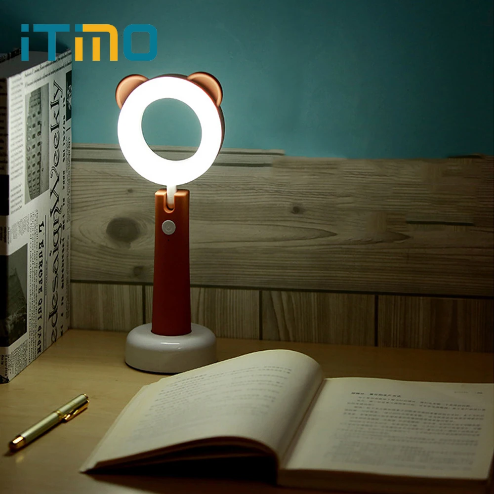 

iTimo LED Desk Light Pet Shape Table Lamp Night Light Book Reading Light for Student Childrend USB Rechargeable Indoor Lighting