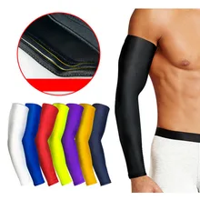 1 шт. дышащая быстросохнущая Защита от ультрафиолетовых лучей рукава для бега баскетбольные налокотники для фитнеса рукавицы для велоспорта