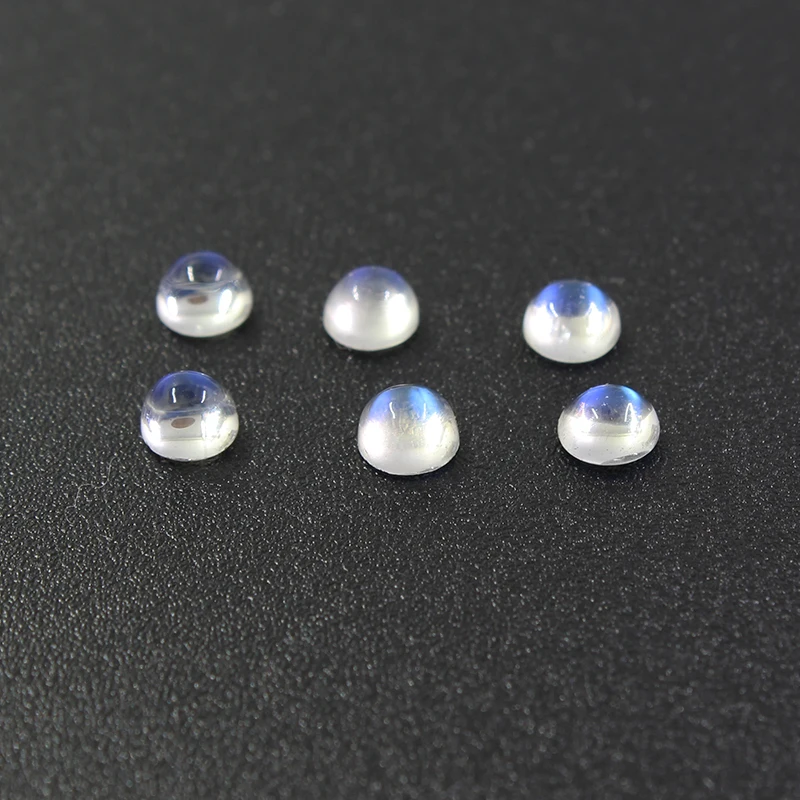 3mm Natural Moonstone Loose Gemstone Price Real Blue Moonstone 3 Pieces A Pack