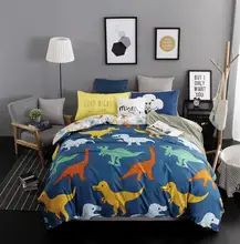 Home Textiles,dinosaur family style bedding sets 4Pcs of duvet cover bed sheet pillowcase bedclothes king Queen Full Twin size