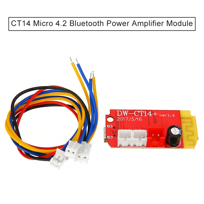 

CT14 Micro Bluetooth Power Ampifier Board Module Bluetooth 4.2 Stereo Board DJA99