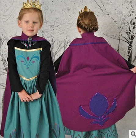 children princess dress kids anna elsa costumes dresses girls carnival snow queen christmas toddler girls halloween