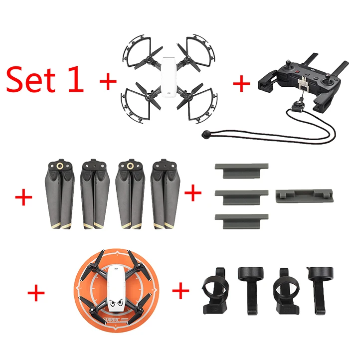 set 5 Для DJI Spark сумка чехол Пропеллер Защита фиксатор крышка объектива камеры пленка контроллер ремень держатель шасси Дрон аксессуары наборы - Цвет: set 5