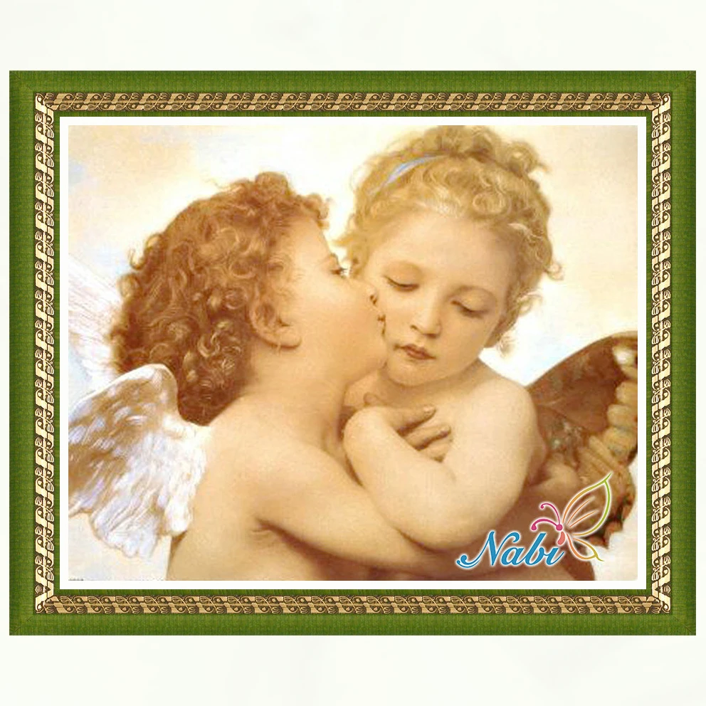 

religion angel fairy printed beads rhinestone 2709R - Square diamond mosaic painting Diamond embroidery cross stitch