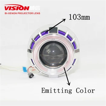 

Free Shipping IPHCAR Car Styling White Angel Eyes Xenon Lens H1 H7 H11 Projector Lens for Car Retrofit Accessories