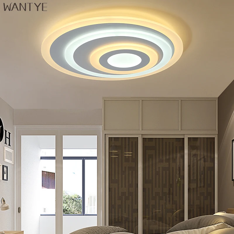 Remote Control Modern Round Ceiling Lamp Acrylic LED ...