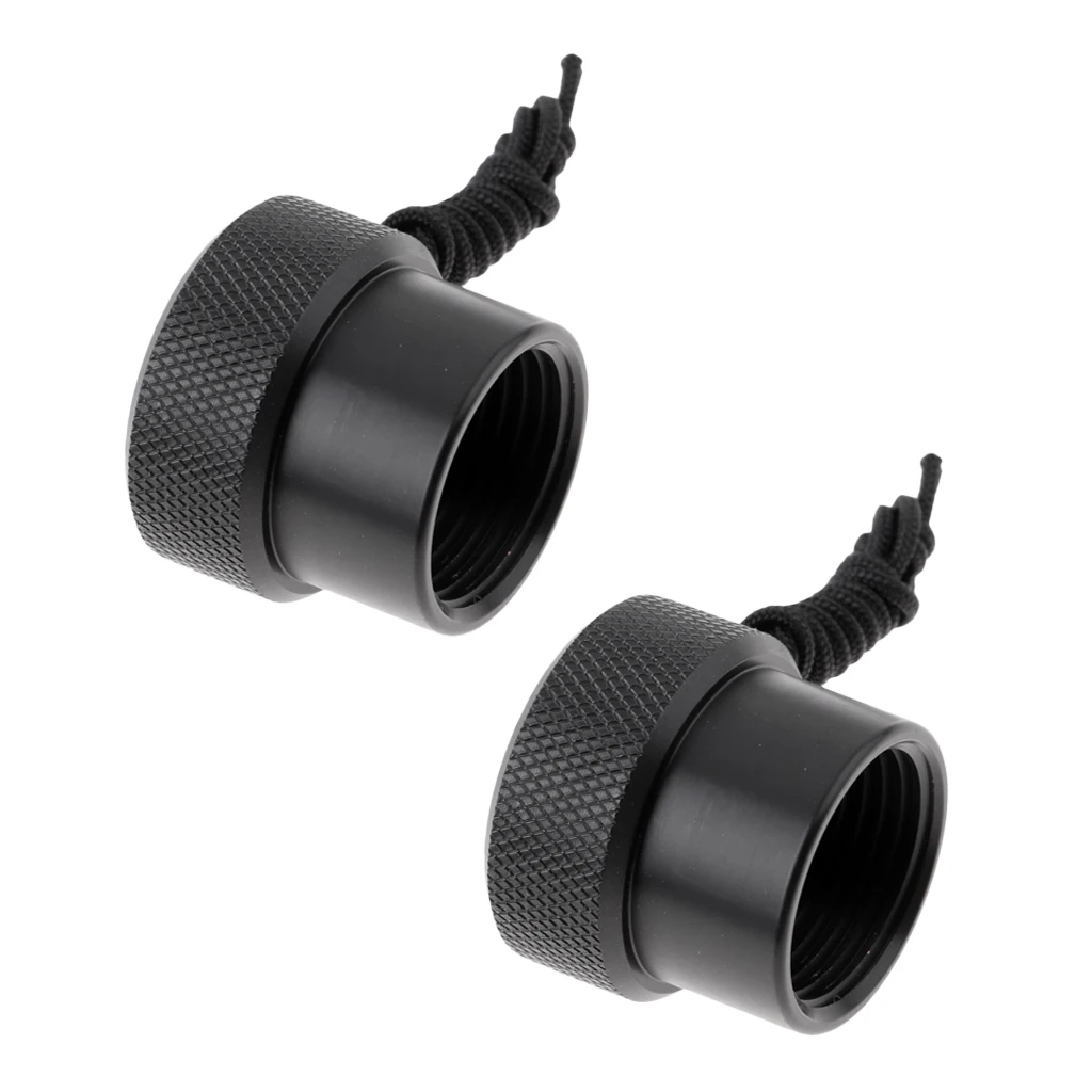 2Pc Scuba Diving Dive Tank Valve Dust Plug Protection Thread Cap Accessories Dive Threaded Dust Plug 