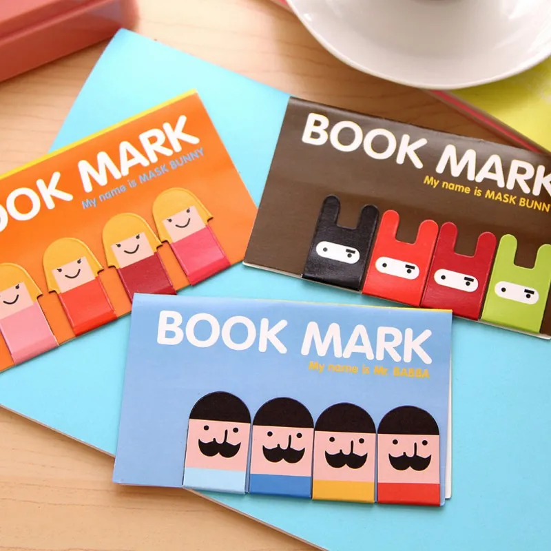 

Ayron 4 Pcs/lot Cartoon Kawaii Stationery Bronze MagneticBookmark For Books Mark Clips Office Teacher Gift Kids School Supplies