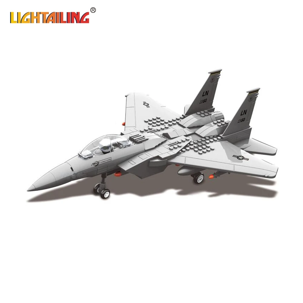 LIGHTAILING Brand 0055 American F15 Classic Eagle Fighter Building Blocks Model Kits Toy Compatible With Lego american-blocks-toys : image LIGHTAILING Brand 0055 American F15 Classic Eagle Fighter Building Blocks Model Kits Toy Compatible With Lego american-blocks-toys