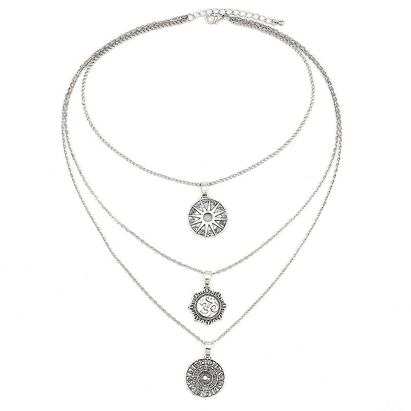 

Women Multilayers Clavicle Tassel Pendant Necklace Choker Necklace Jewelry Bohemian 12 Constellation Pendant Necklace