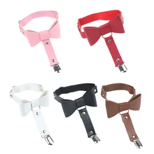 Новинка, 1 шт., женский сексуальный зажим «утиный клюв» из искусственной кожи с галстуком-бабочкой, подвязка на подтяжках для чулок, подвязки