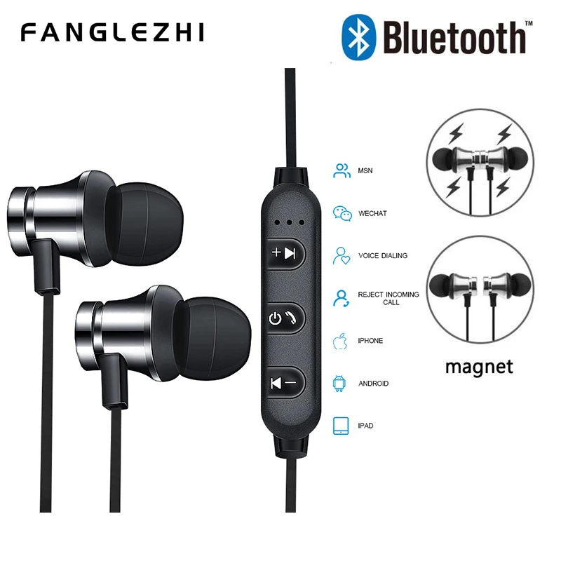 Беспроводные наушники Bluetooth для смартфона шейные спортивные Auriculare CSR