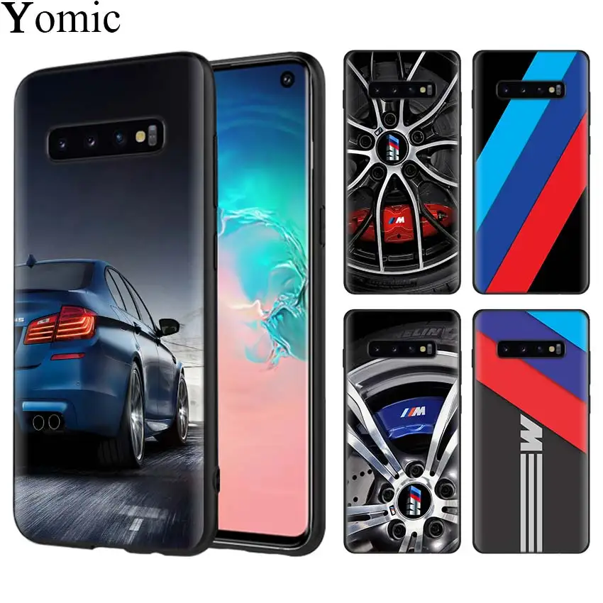 

Fashion Cars BMW M Series Logo Black Phone Cases for Samsung Galaxy S10 S10e S7 S8 S9 S10 Plus S7edge Note 9 8 Soft Case Cover