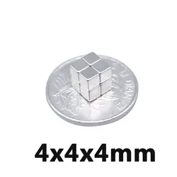 40 шт 4x4x4 небольшой Неодимовый магнит 4 мм N35 мощный магнитный блок Buck Cube