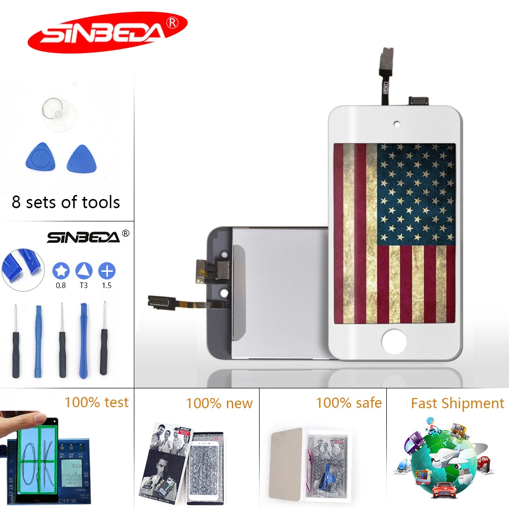 

Sinbeda AAA+ LCD For iPod touch 4 LCD Touch Screen Digitizer Assembly for Ipod Touch 4 Screen for iPod Touch 4 Display