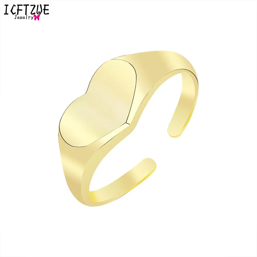 

Bridesmaid Gift 2018 Anel Bff Gold Silver Adjustable Heart Rings For Women Bague Vintage Toe Ring Men BFF Party Accessories Men