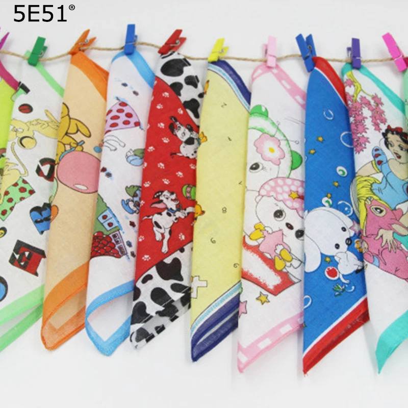 

(10pcs/lot) Children handkerchief cotton 100% /Cartoon style printed 20cm/Many Uses