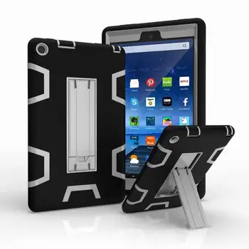

Fashion Silicone Case For Amazon Kindle New Fire HD 8 HD8 8.0 inch case Hybrid Armor 2016 6th generation Tablet Stand Cover