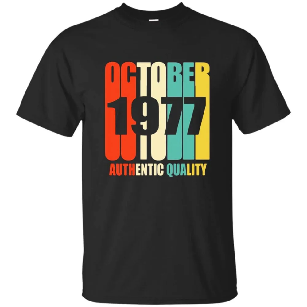 Retro October 1977 T Shirt 40 yrs old Bday 40th Birthday Tee-in T ...