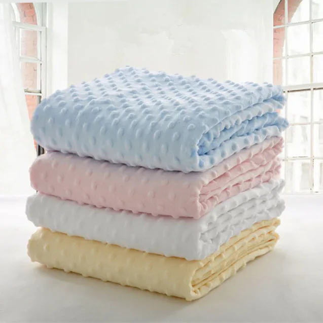 75cm*100cm Size Double layer Soft Fleece Receiving Blanket for Newborn