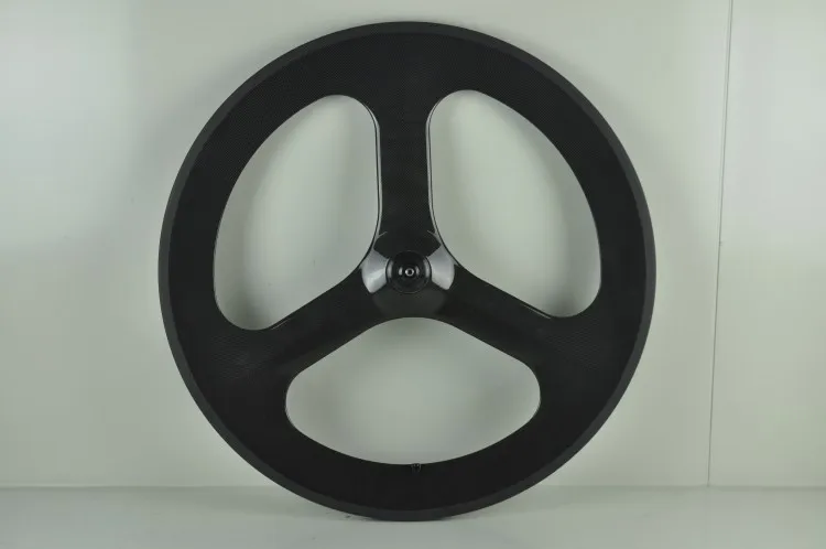Flash Deal Free shipping 700c road bicycle front 3 spoke track wheel 88mm fixed gear rear carbon wheels carbon wheelset 4