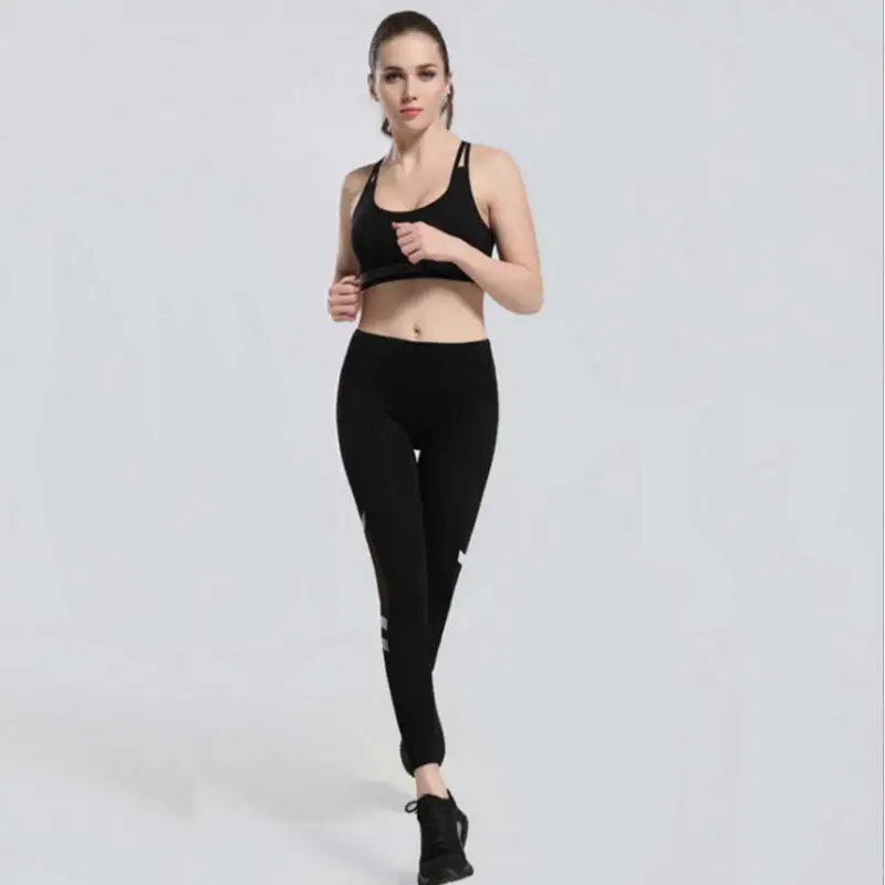Высокое качество 2019 женская спортивная одежда штаны для йоги Леггинсы сетка соединенная дышащая спортивная одежда