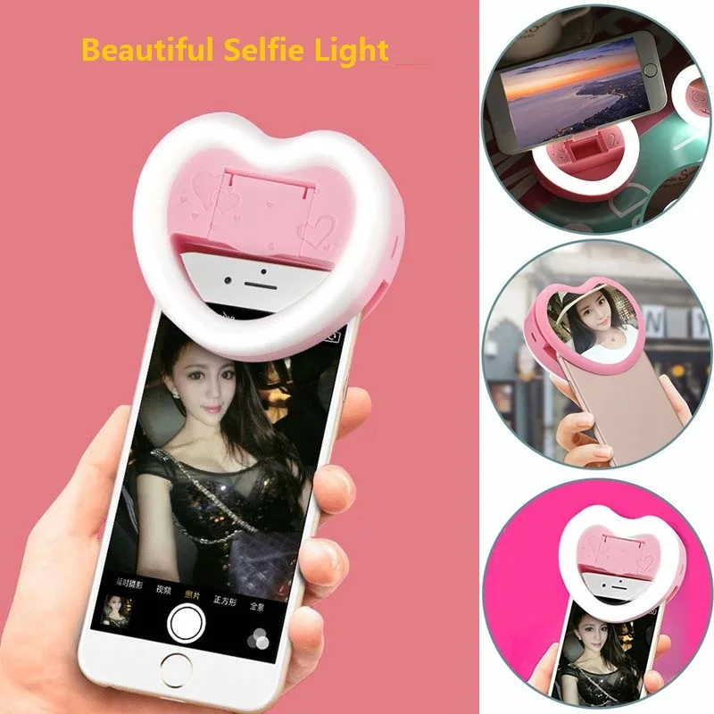 

JOYTOP Rechargeable Fill Light Camera Enhancing Photography Selfie Ring Light Clip Mirror and Phone Holder for ipad smartphone