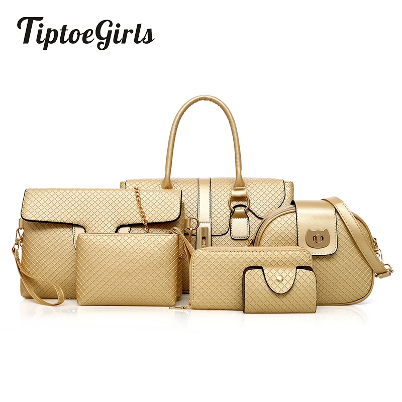 

Women's Bag New 2017 Europe and United States Big Bag Six Sets Of Stylish Mother Bag Simple Wild Hand Messenger Bag