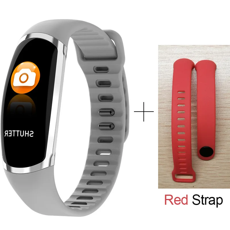 Умный Браслет R16 для мужчин и женщин, часы для измерения сердечного ритма, монитор сна, кровяное давление, фитнес-трекер, Android IOS, цветной спортивный браслет - Цвет: GRAY(RED)