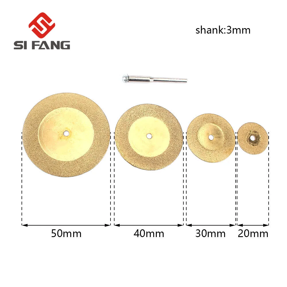 5 шт. 50 мм алмазные режущие диски и сверла пила круглый нож с диском Dremel роторный инструмент Titanize алмазные диски с 3 мм отверстием