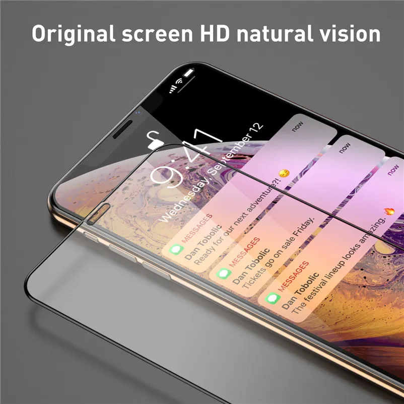 9D Edge на IPhone x закаленное стекло полное покрытие изогнутый Xr Xs Max 7 8 Plus экран защитный для Apple IPhon Пленка чехол