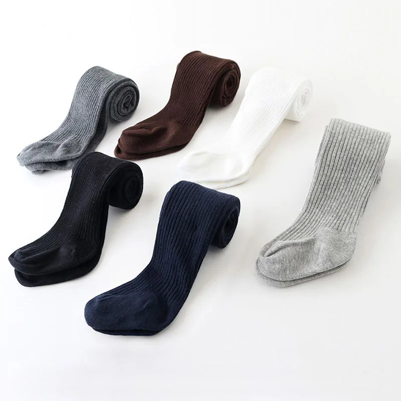 

Spring new baby pantyhose cotton girls solid color dance socks baby bottoming socks
