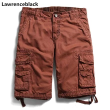 Lawrenceblack шорты для мужчин летняя брендовая одежда армейские рабочие шорты брюки средней длины для тренировок короткие штаны Прямая 1200