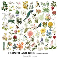 56 цветы и птицы/веленевая писчая бумага наклейки для скрапбукинга Happy Planner/Card Making/журналистский проект