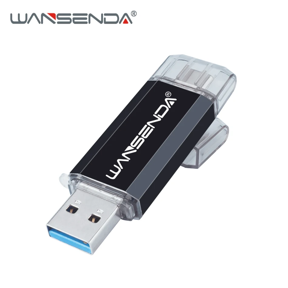 Новинка USB флеш накопитель WANSENDA type C OTG 128 ГБ 32 64 256 Флешка 2 в 1 Usb флешка 3 0