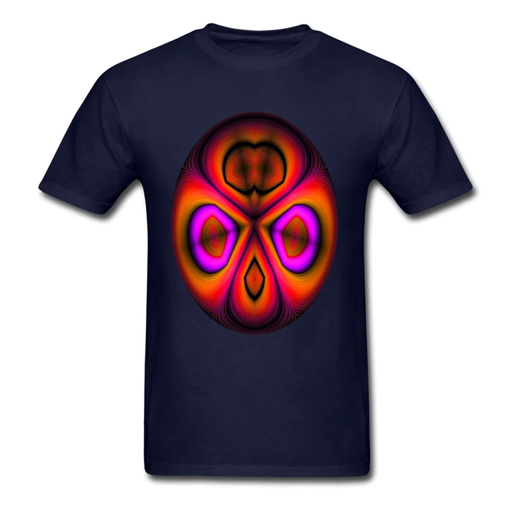 Abstract neon orange face_navy