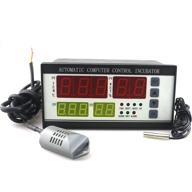 Контроллер цифрового инкубатора термостат Hygrostat многофункциональный полностью автоматический с датчиком температуры и влажности для яиц
