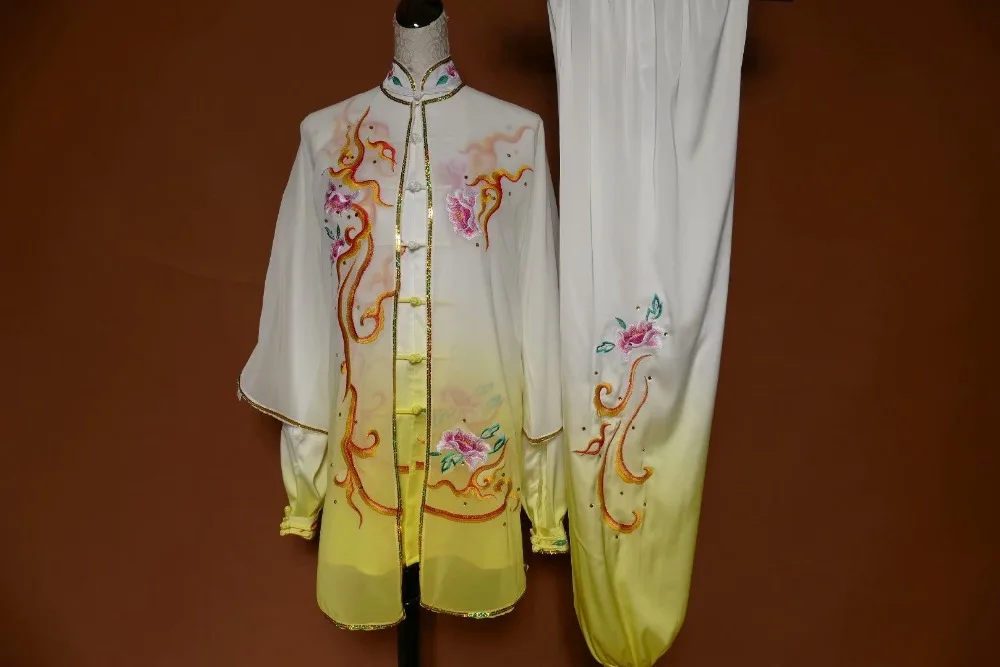 Wushu taichi одежда тайцзи changquan Униформа боевых искусств соревнование вышитая kungfu